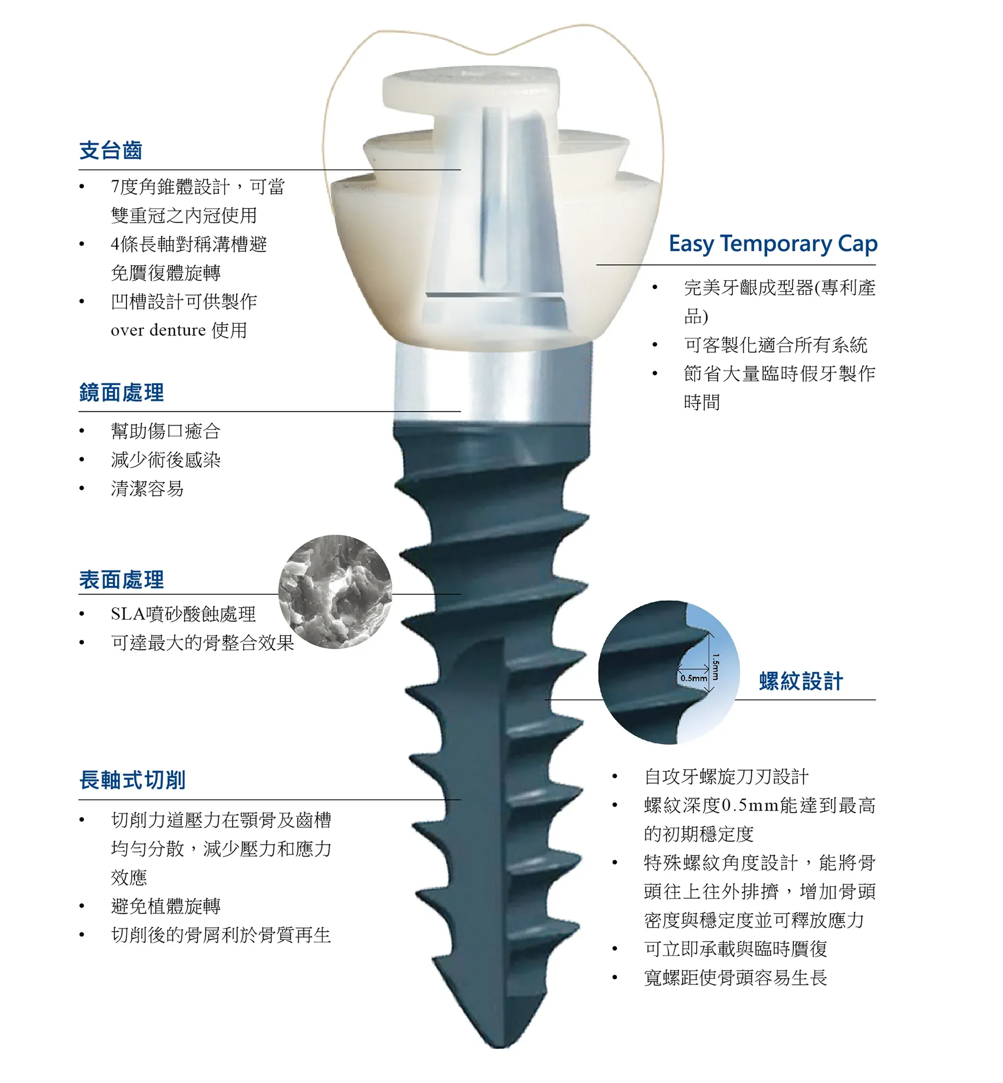 Q-Implant® 一體成型 立即承載